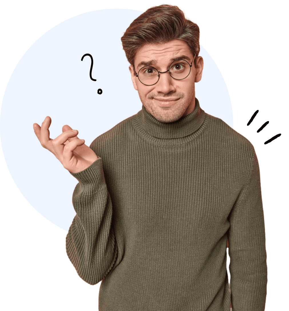 A man having a question